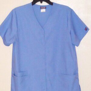 Cherokee Blue M Scrub Top
